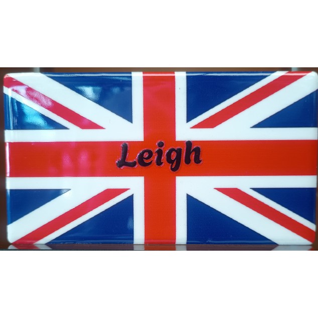 "Leigh" Union Jack Fridge Magnet