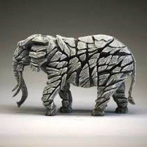 Edge Sculpture Elephant - White Edge Sculpture Elephant - White