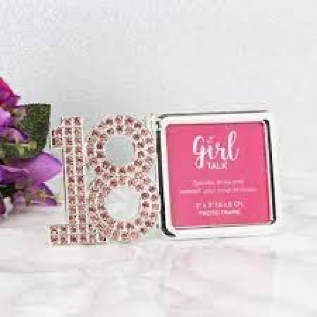 Pink Crystals "18th Birthday" Photo Frame